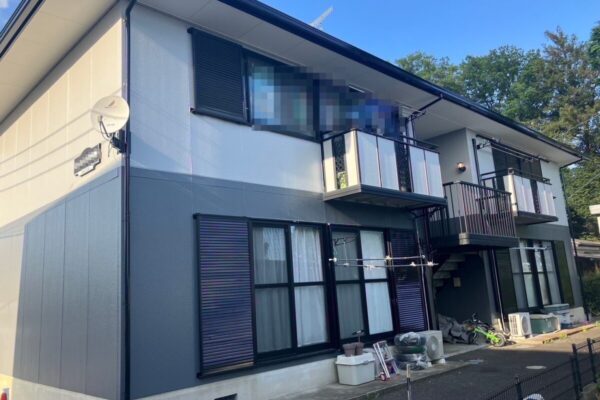 神奈川県海老名市　アパート屋根・外壁塗装工事　施工前と施工後