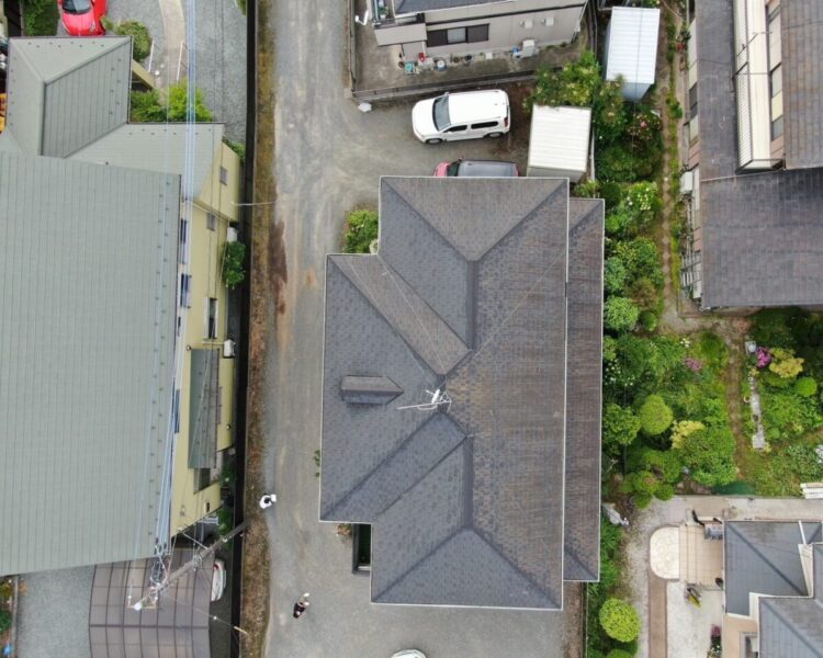 神奈川県横浜市　屋根カバー工事　施工前　ドローン調査のメリット